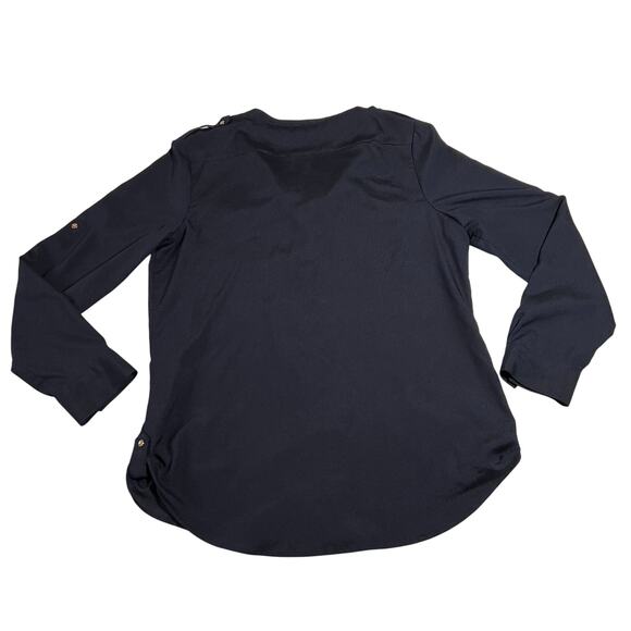 Premise Studio V-Neck Button Up Shirt Size Large Coastal Career Minimalist - Picture 2 of 8